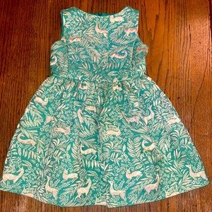 Crewcuts by JCrew Jacquard Dress In Botanical Deer Print